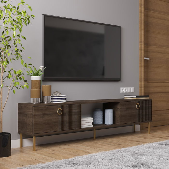 Hanah Home Mueble para TV Paye - Walnut